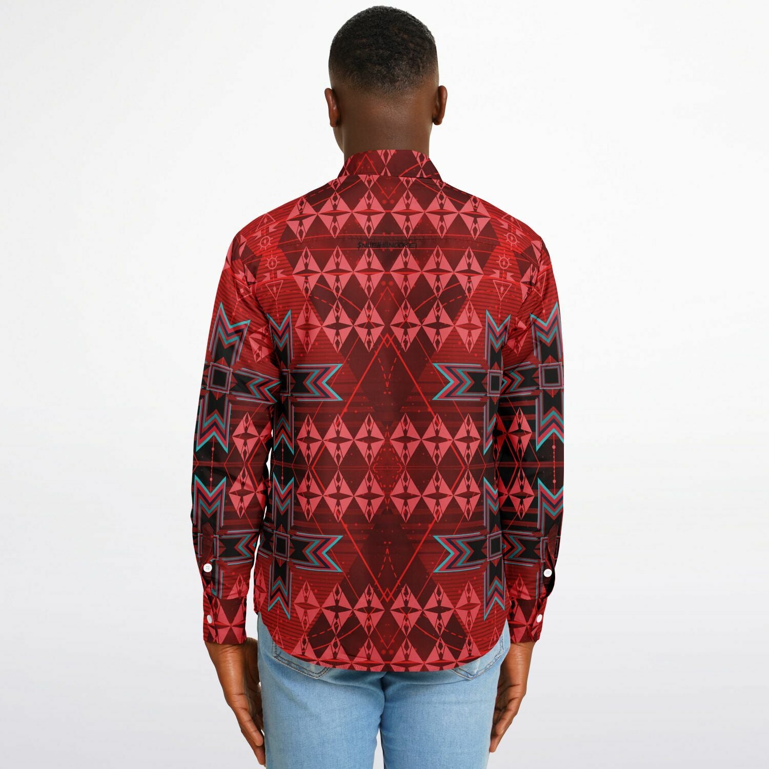 $NiieihiiNookei Long Sleeve Button Down Shirt - AOP