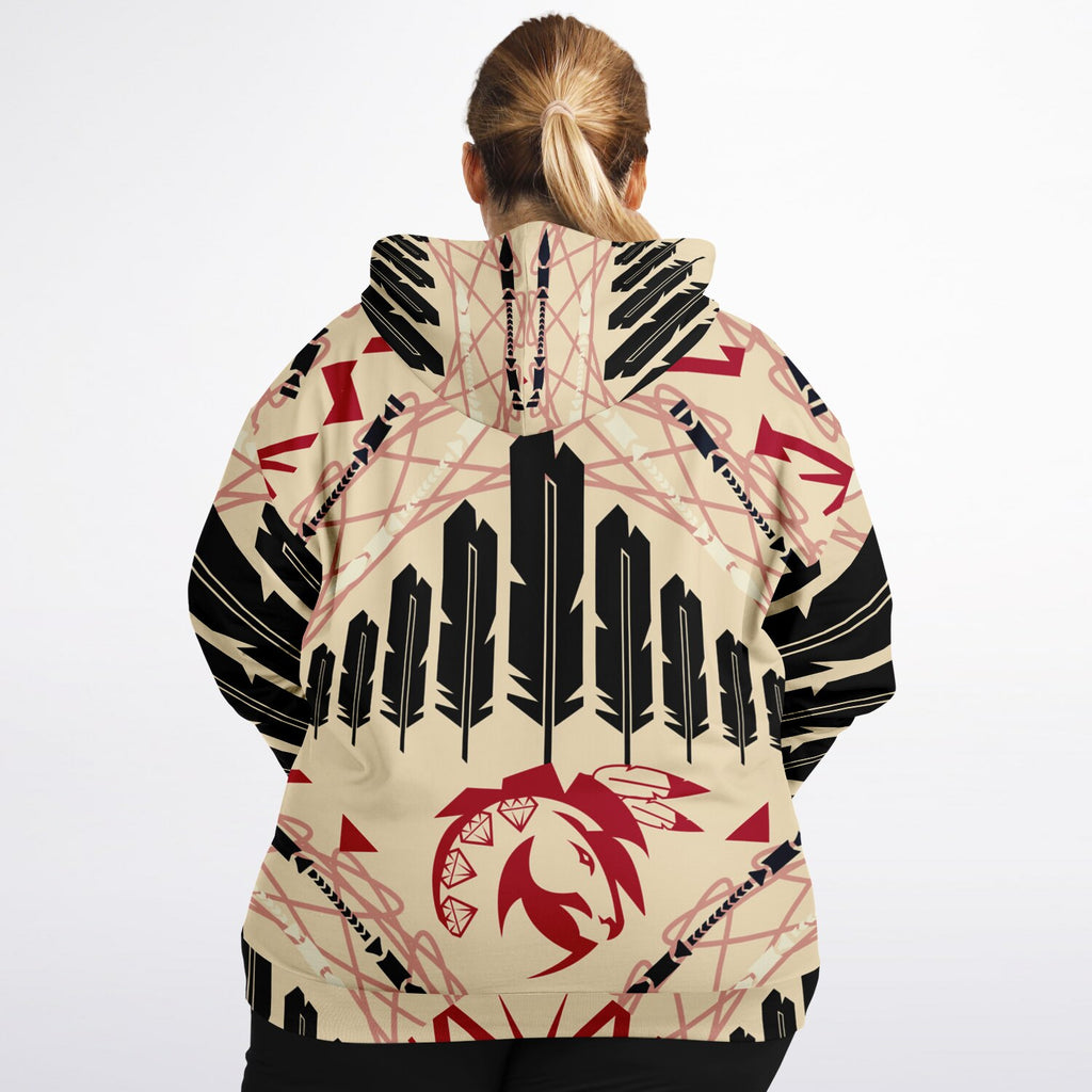 $NiieihiiNookei Plus-size Ziphoodie - AOP