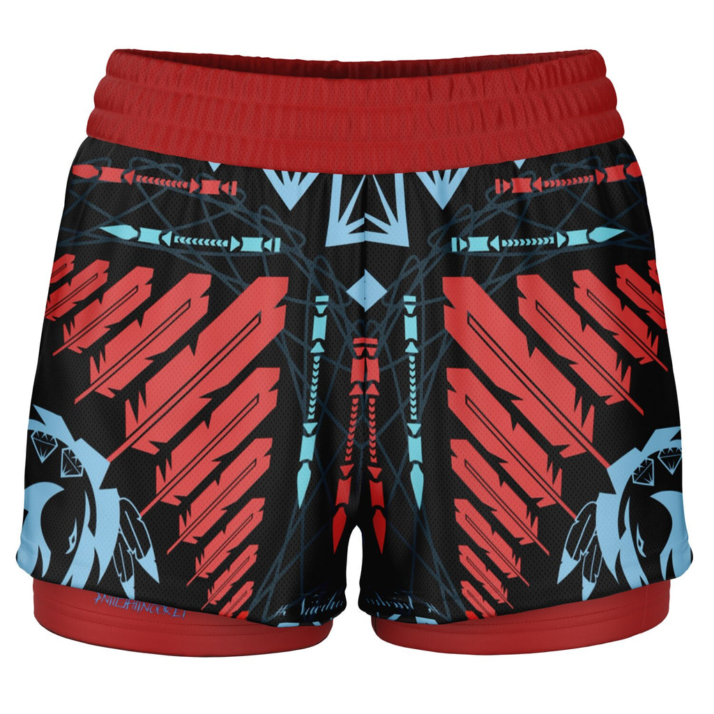 $NiieihiiNookei Women's 2-in-1 Shorts - AOP