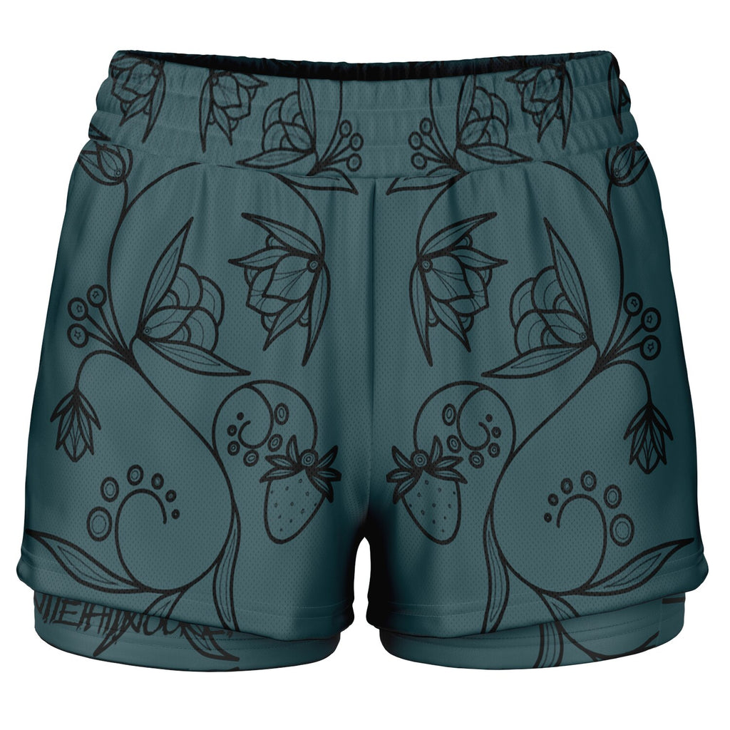 $NiieihiiNookei Women's 2-in-1 Shorts - AOP