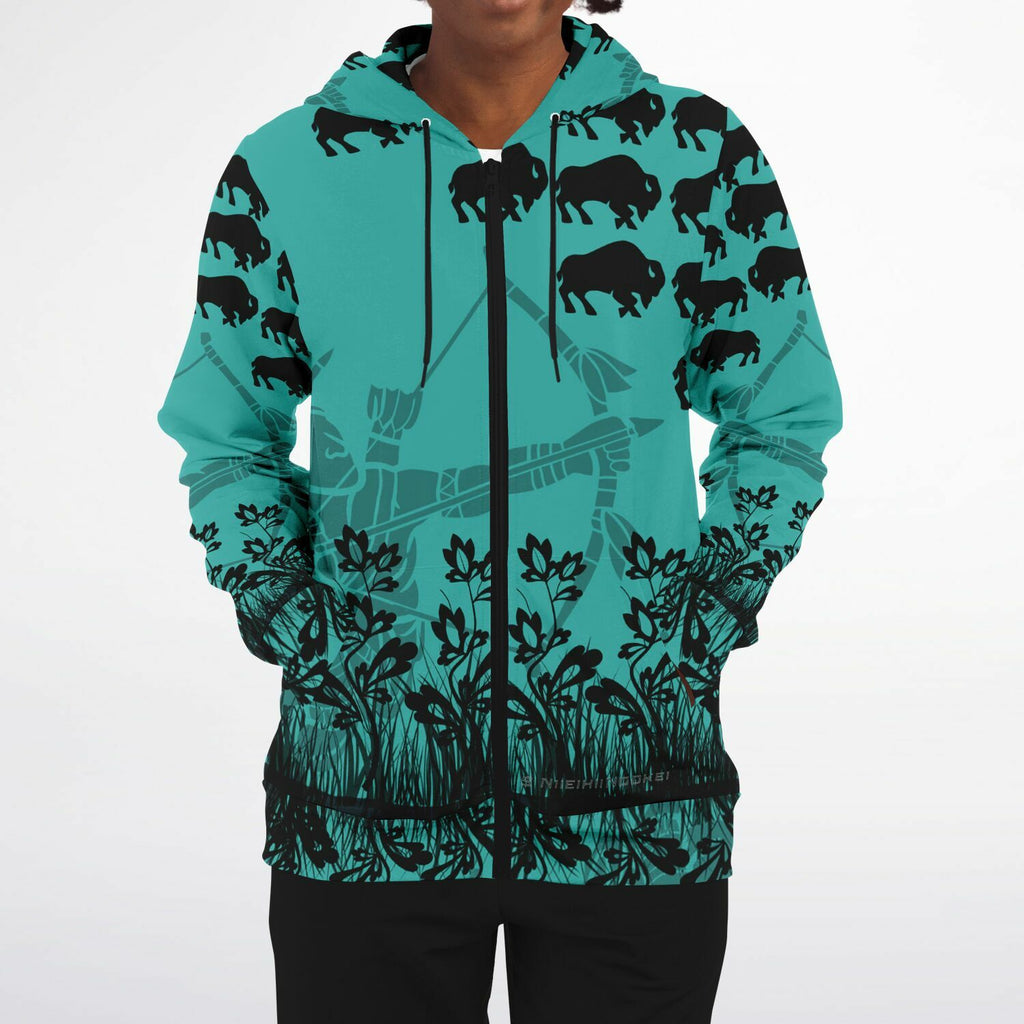 $NiieihiiNookei Fashion Zip-Up Hoodie - AOP