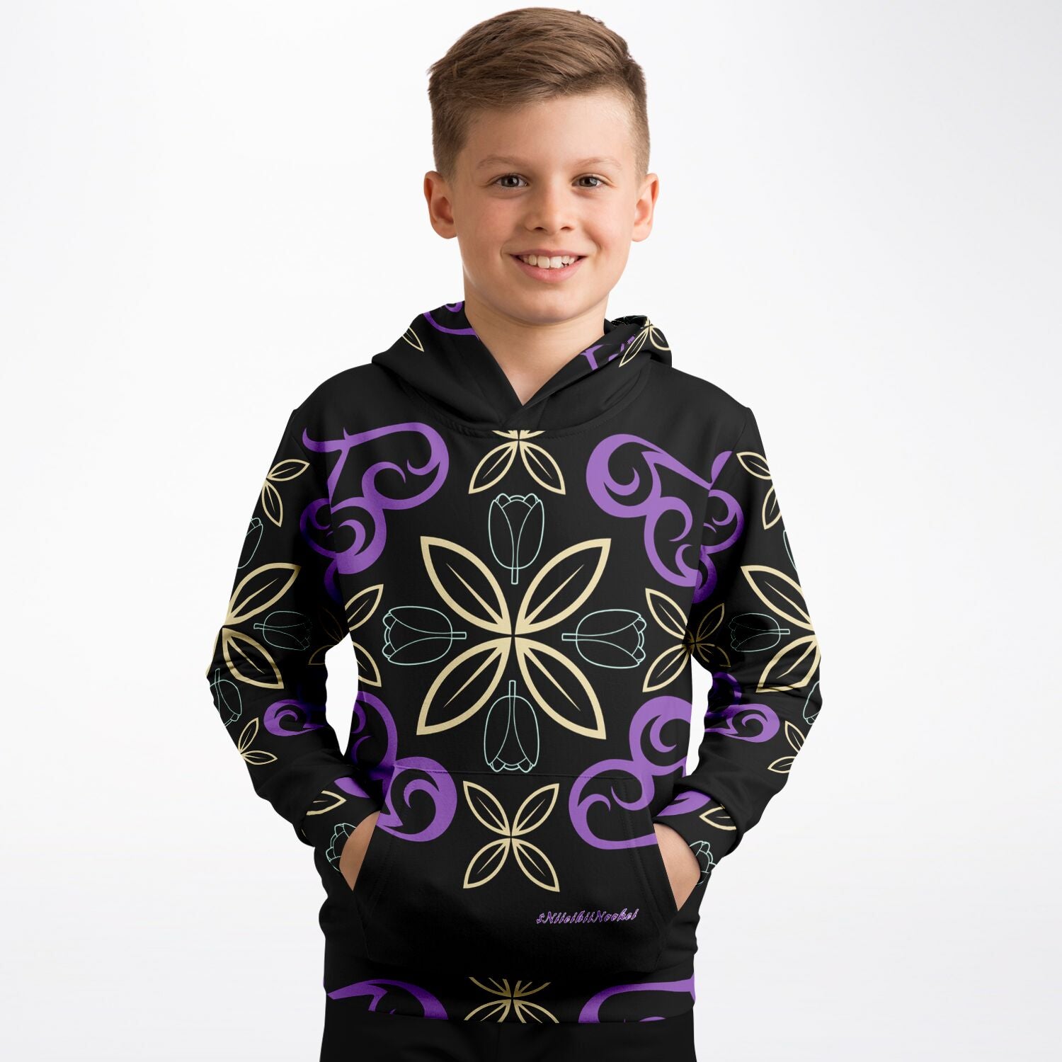 $NiieihiiNookei Athletic Kids Hoodie - AOP