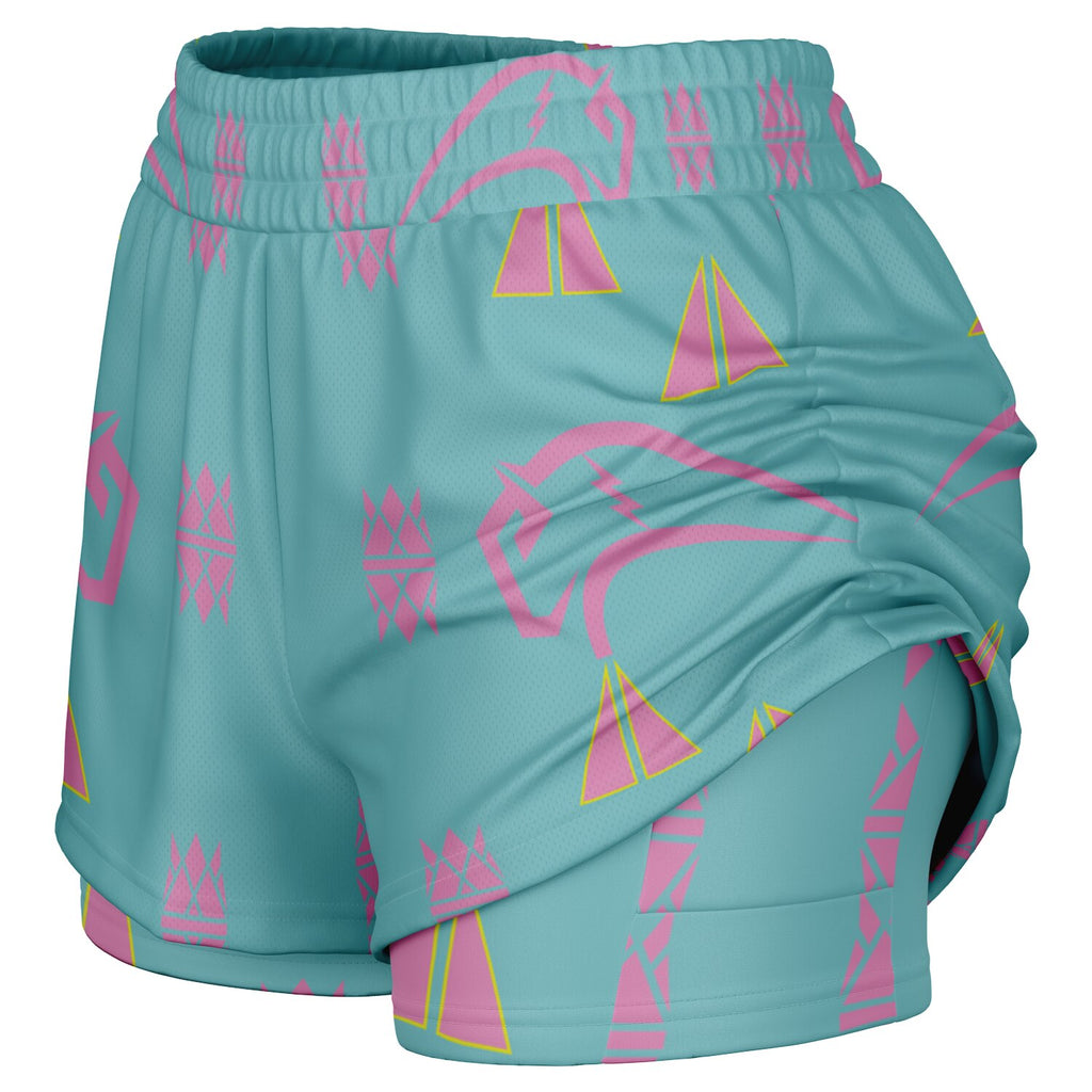 $NiieihiiNookei Women's 2-in-1 Shorts - AOP