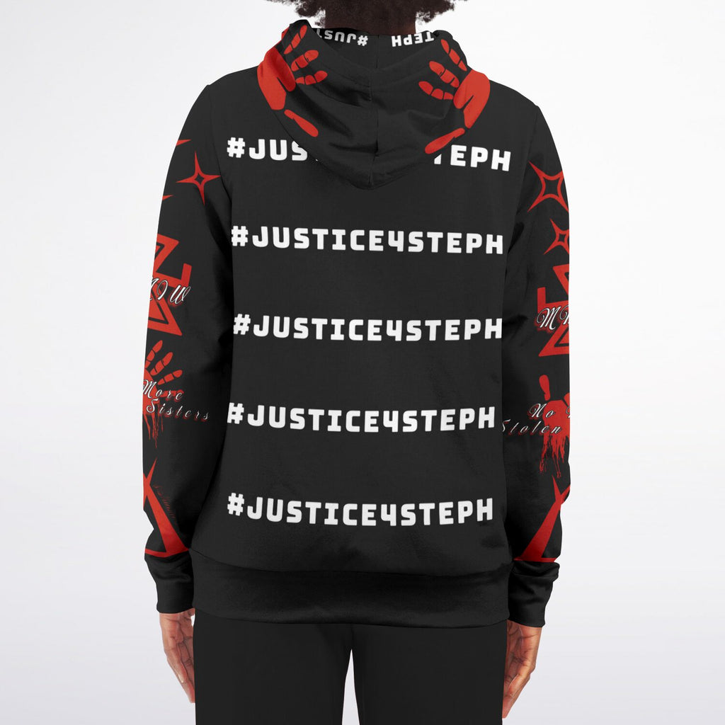 #JUSTICE4STEPH Athletic Zip-Up Hoodie - AOP