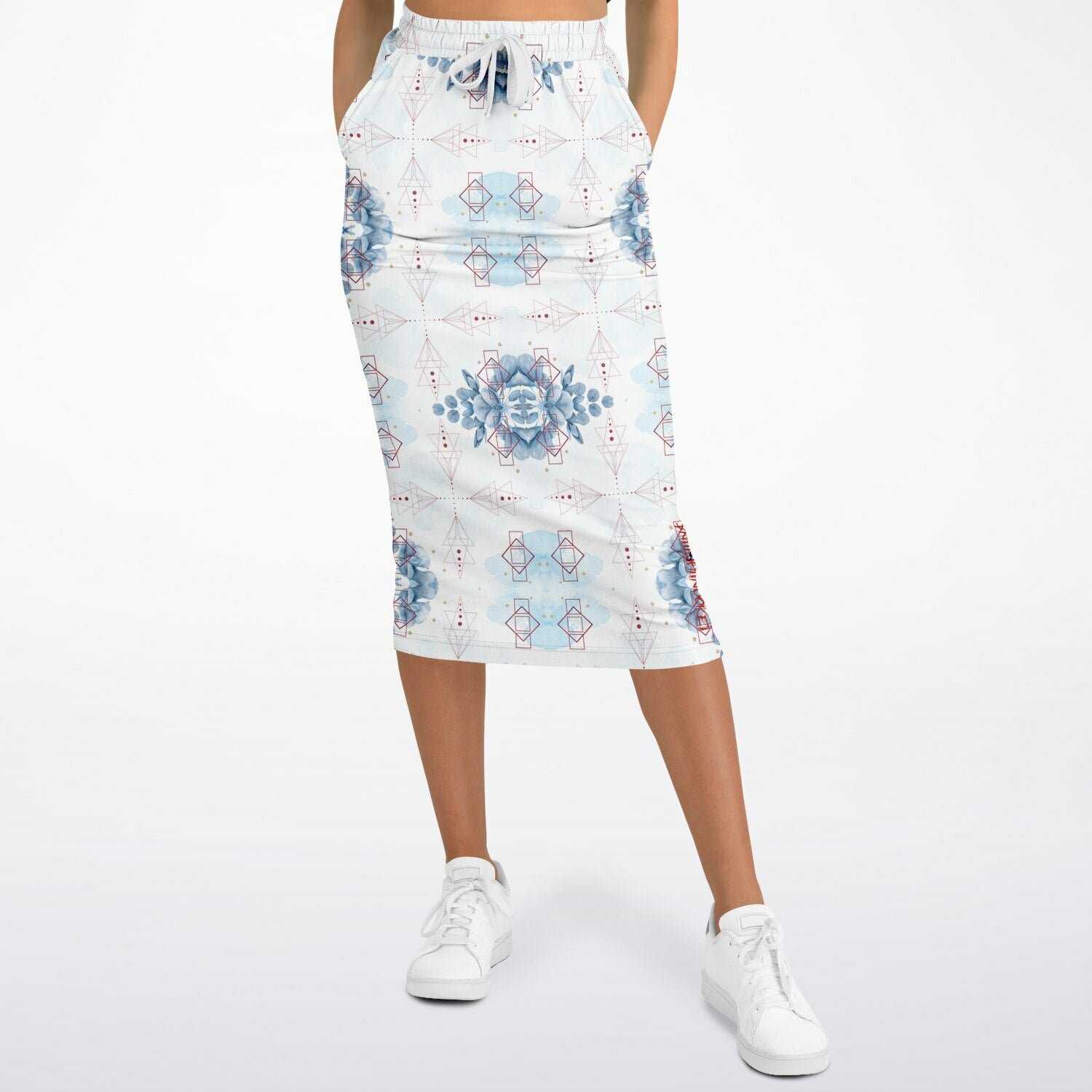 $NiieihiiNookei Athletic Long Pocket Skirt - AOP