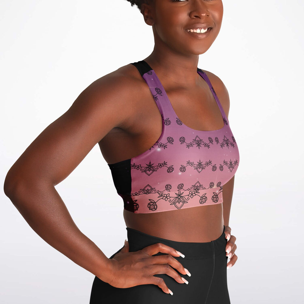 $NiieihiiNookeiPadded Sports Bra - AOP