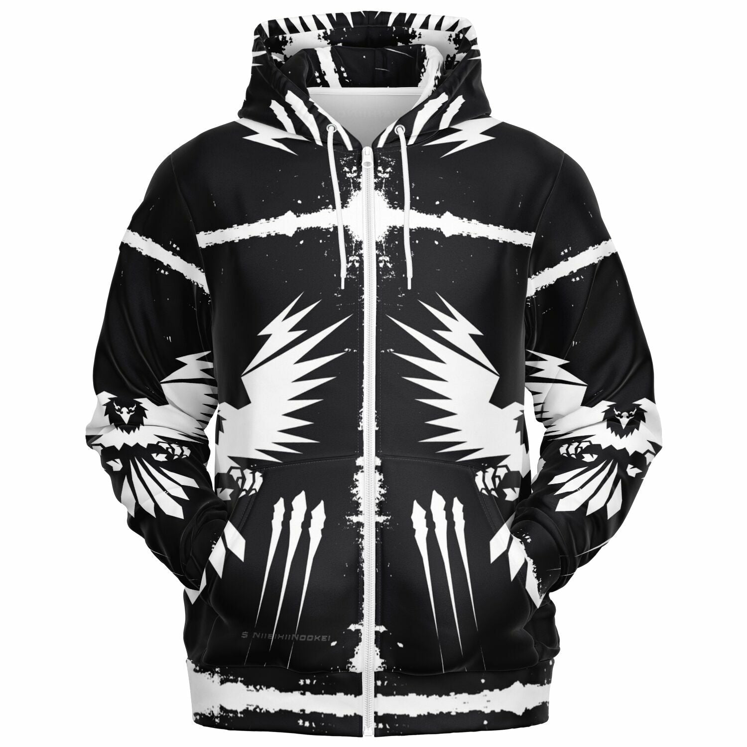 $NiieihiiNookei Athletic Zip-Up Hoodie - AOP