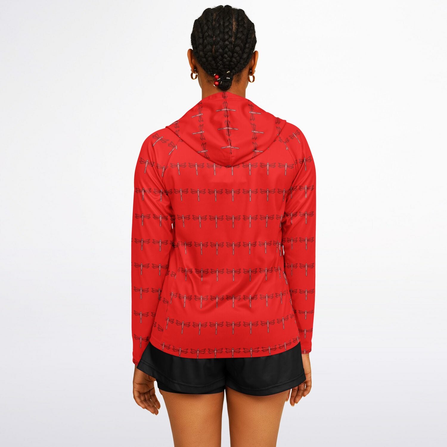 $NiieihiiNookei Women's Long Sleeve Hooded Performance Shirt - AOP