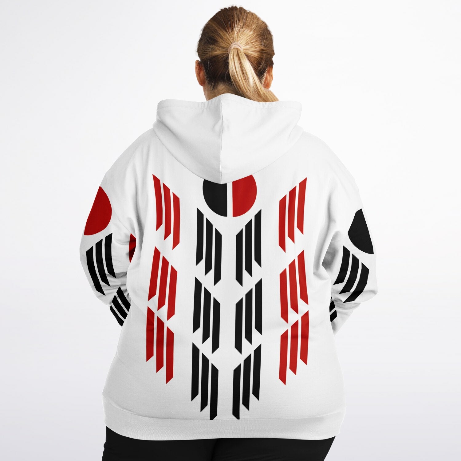 $NniieihiiNookei Arapaho Flag Athletic Plus-size Ziphoodie - AOP