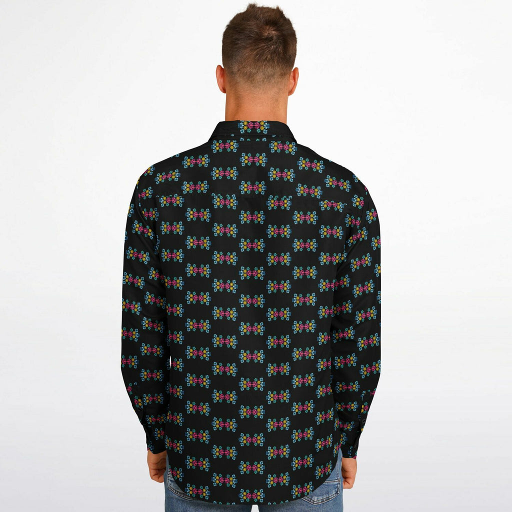 $NiieihiiNookei Long Sleeve Button Down Shirt - AOP