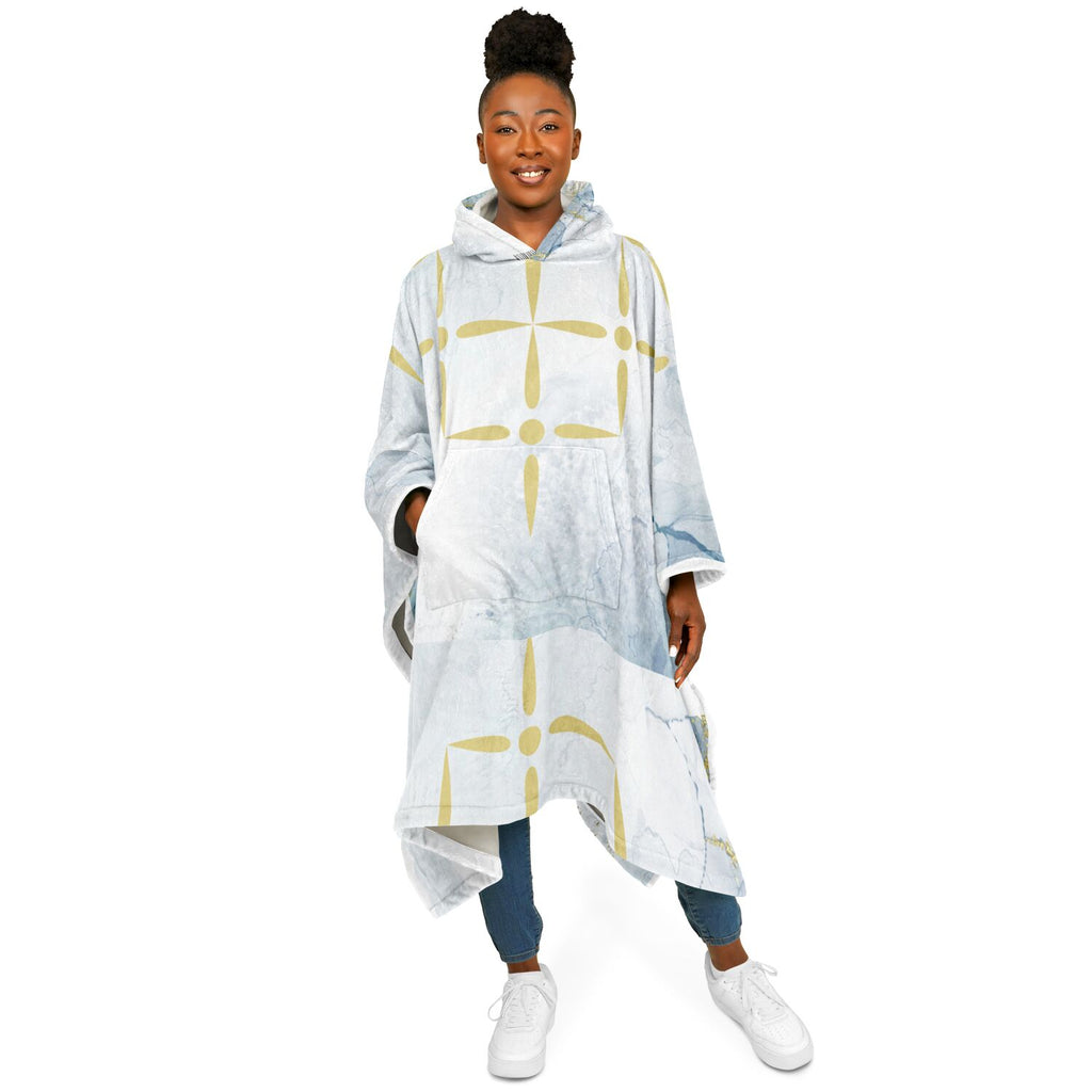 $NiieihiiNookei Flannel Blanket Poncho - AOP