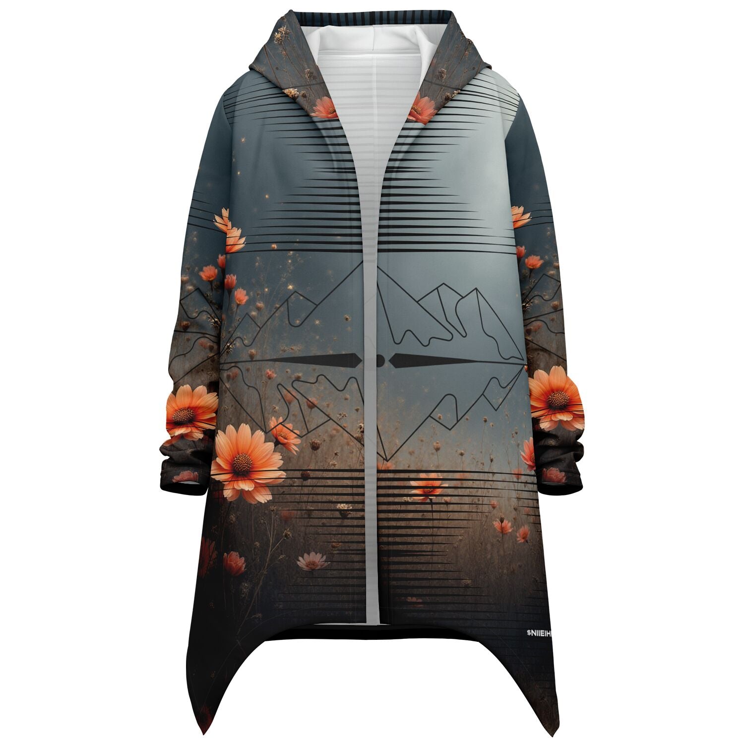 $NiieihiiNookei Elongated Cloak - AOP