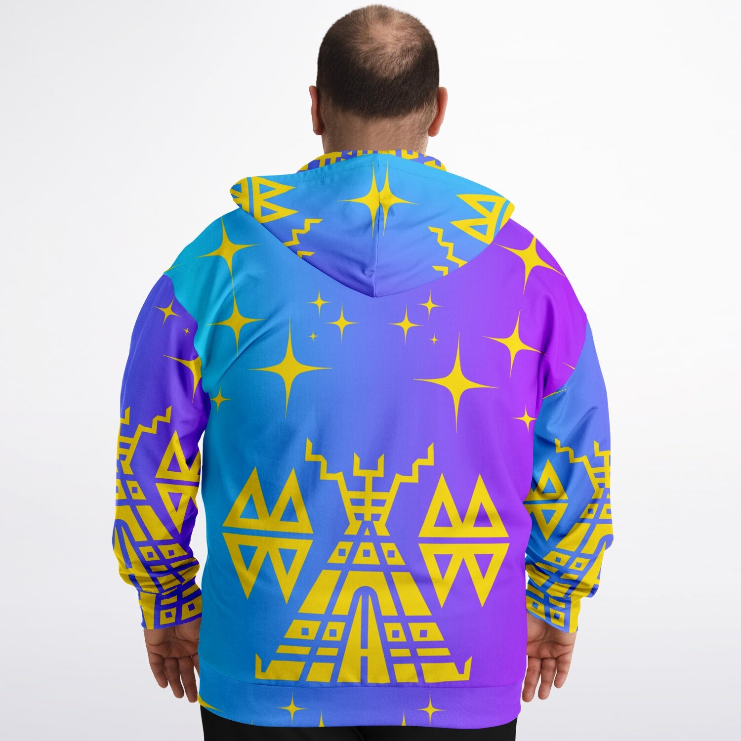 $NiieihiiNookei Fashion Plus-size Ziphoodie - AOP
