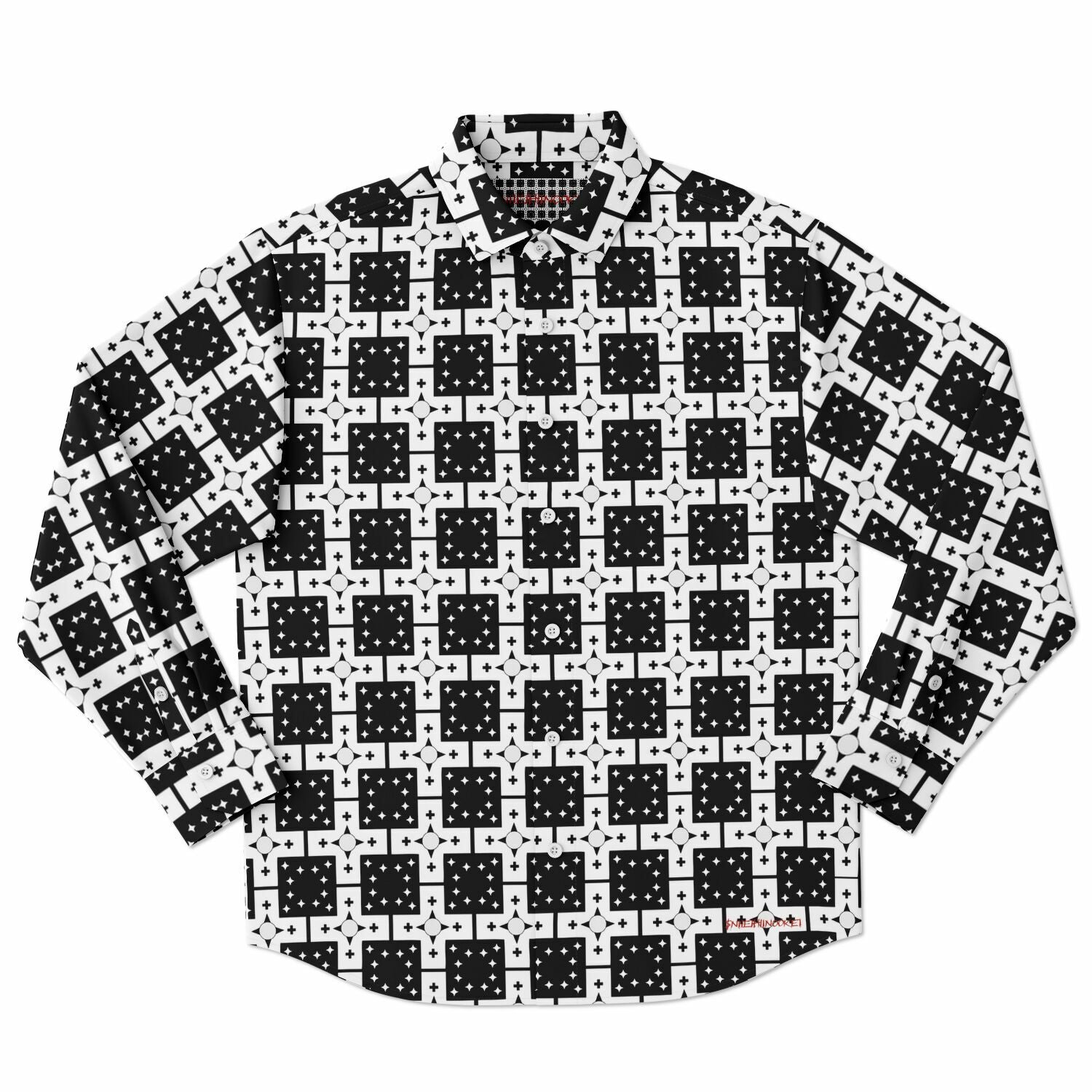 $NiieihiiNookei Long Sleeve Button Down Shirt - AOP