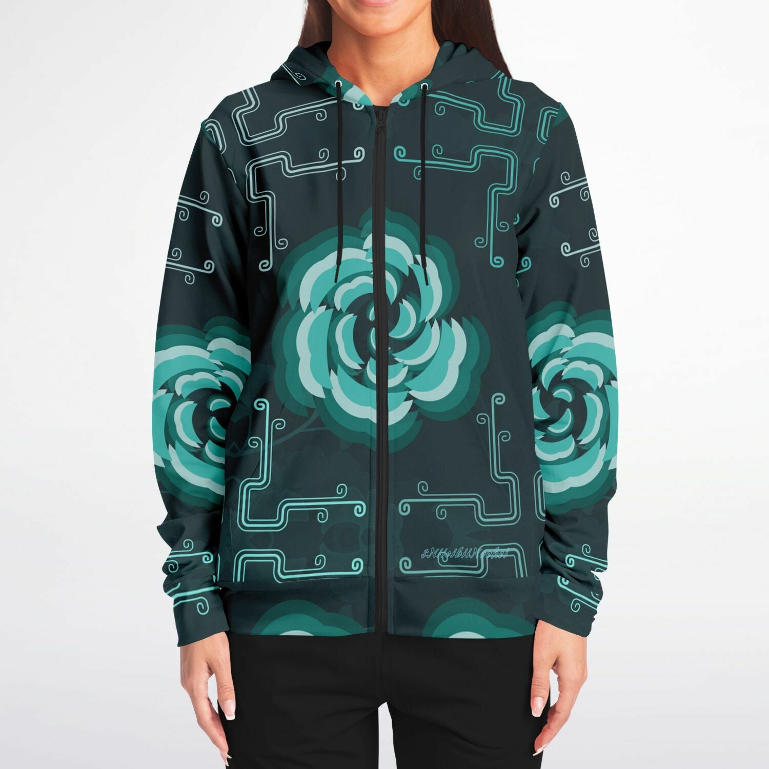 $NiieihiiNookei Fashion Zip-Up Hoodie - AOP