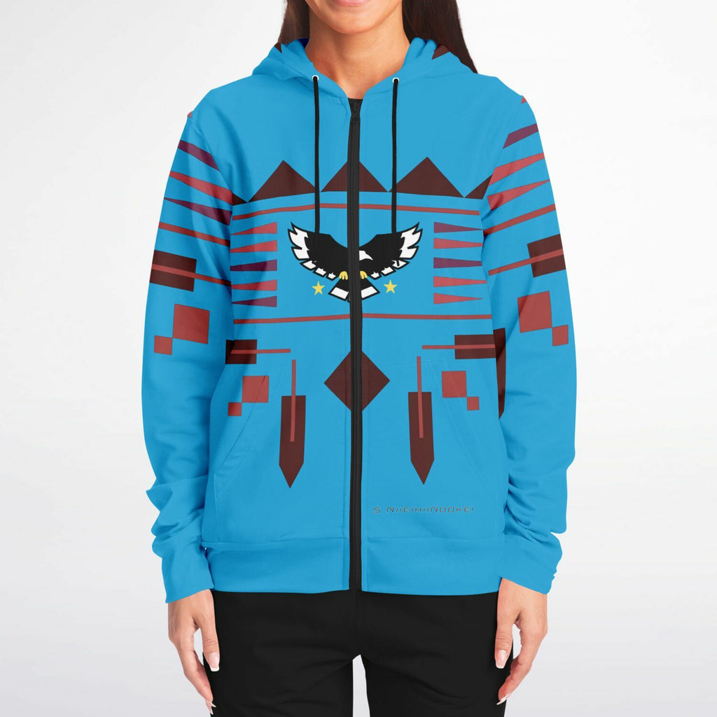 $NiieihiiNookei Athletic Zip-Up Hoodie - AOP