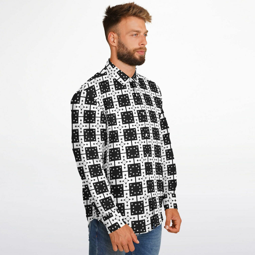 $NiieihiiNookei Long Sleeve Button Down Shirt - AOP