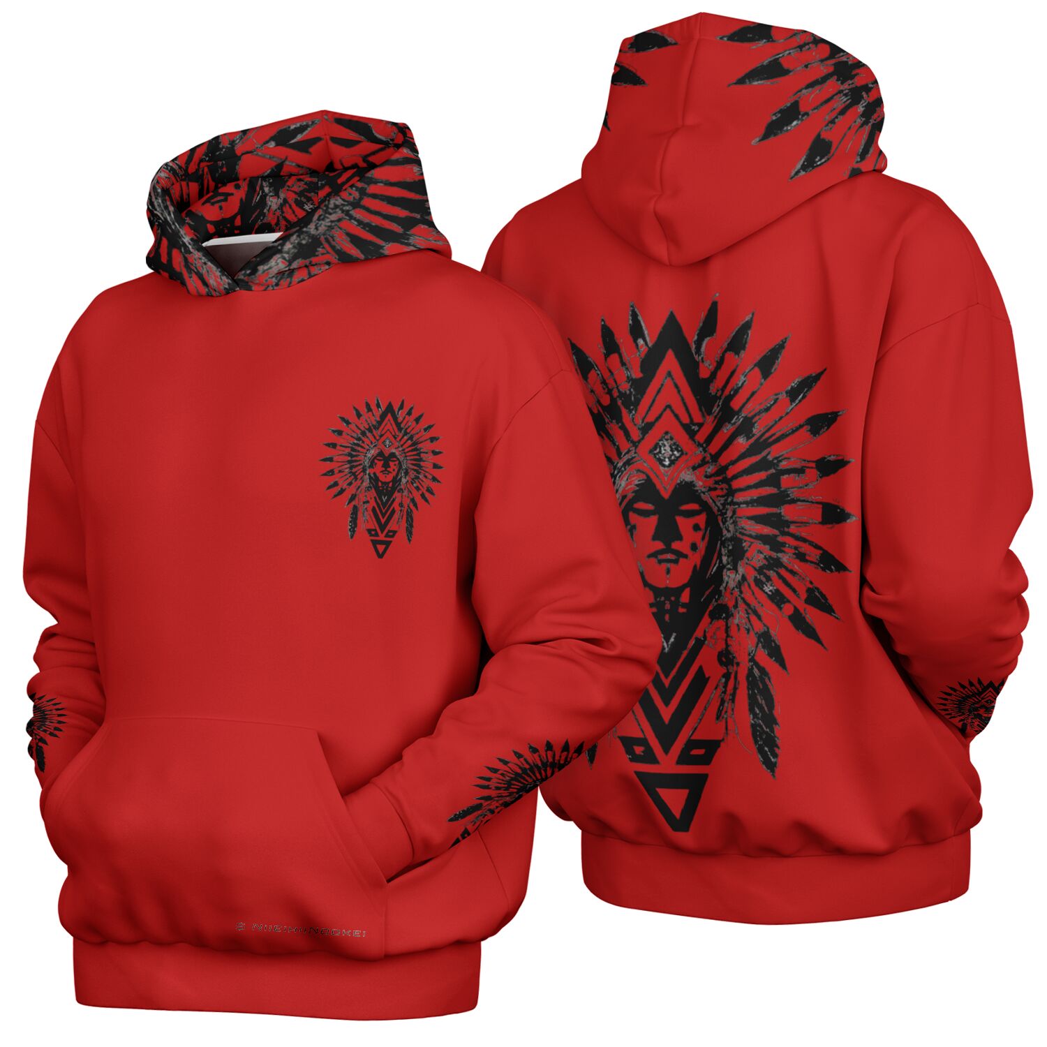 $NiieihiiNookei Heavyweight Oversized Hoodie - AOP