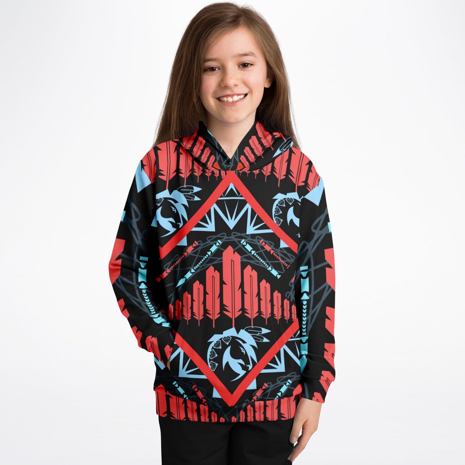 $NiieihiiNookei Athletic Kids Hoodie - AOP