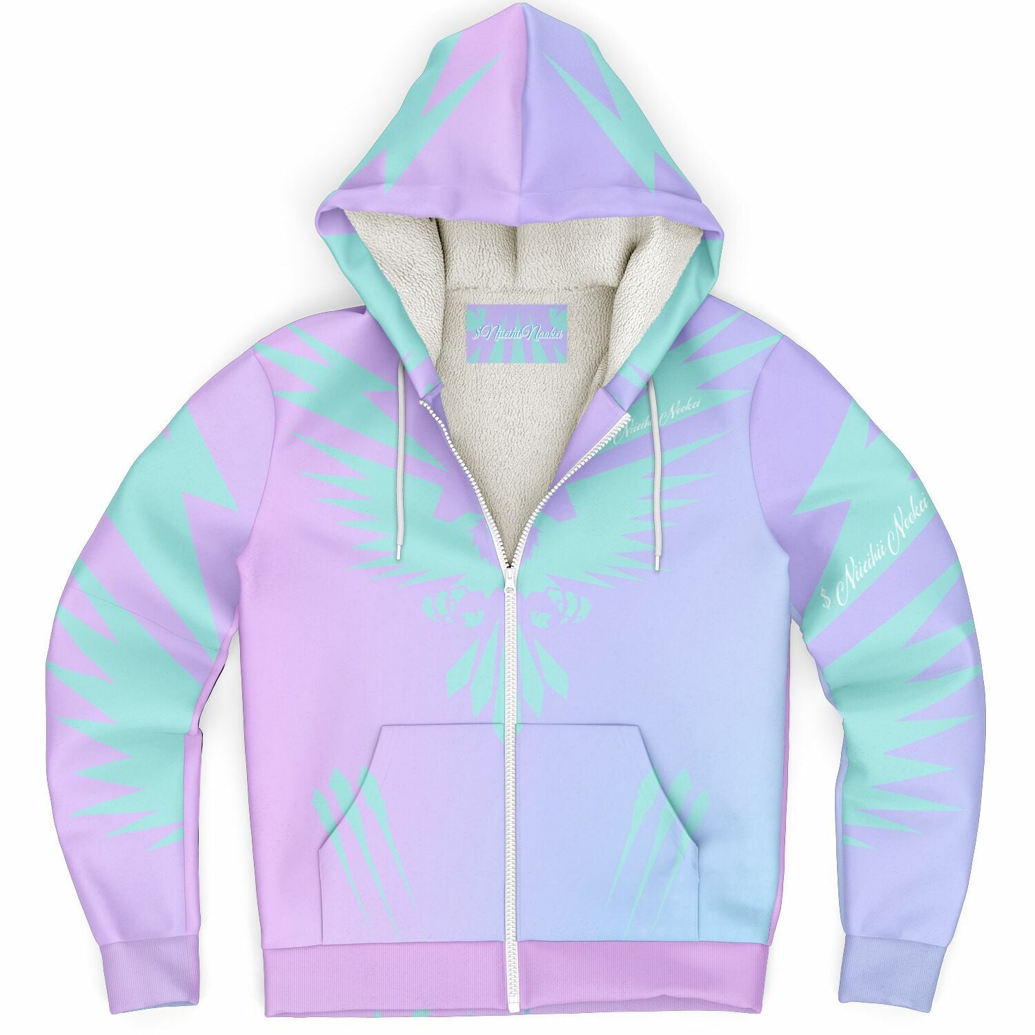 $NiieihiiNookei Design Microfleece Ziphoodie - AOP
