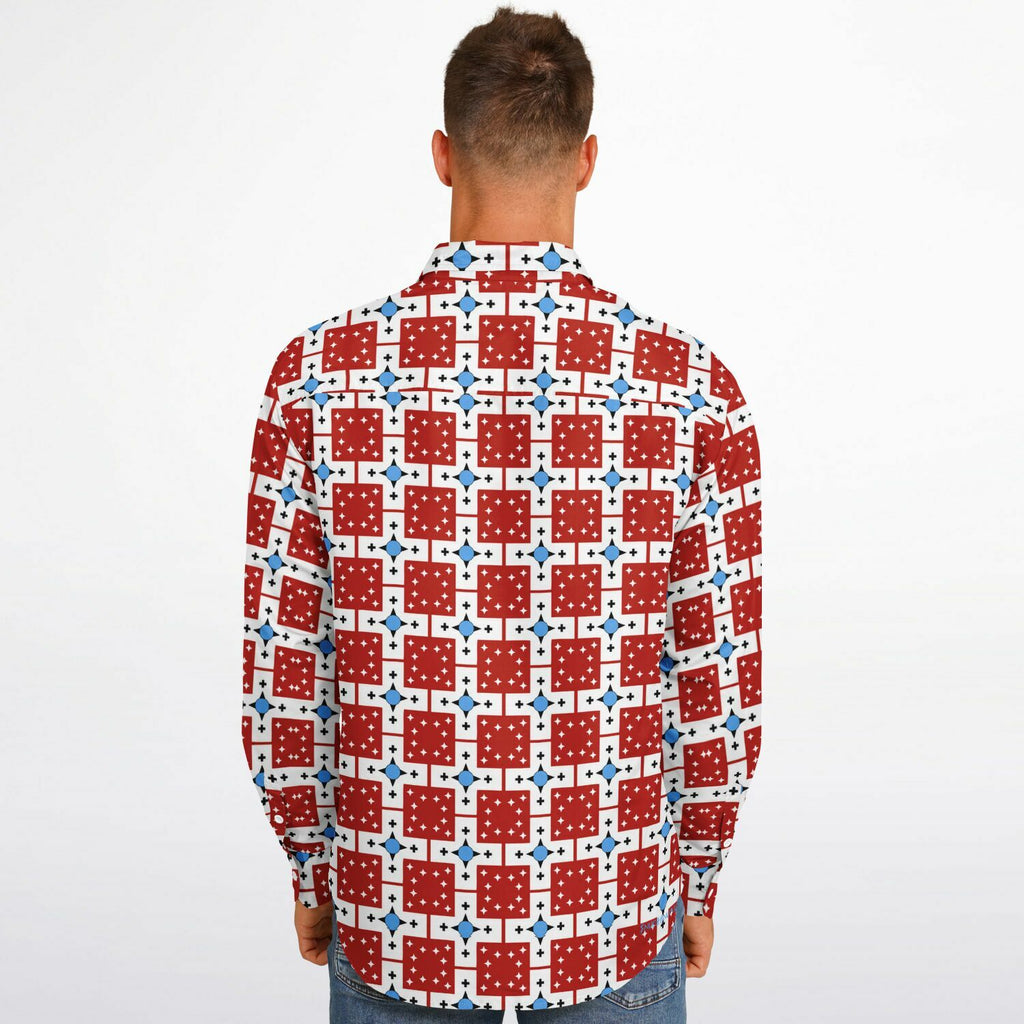 $NiieihiiNookei Long Sleeve Button Down Shirt - AOP