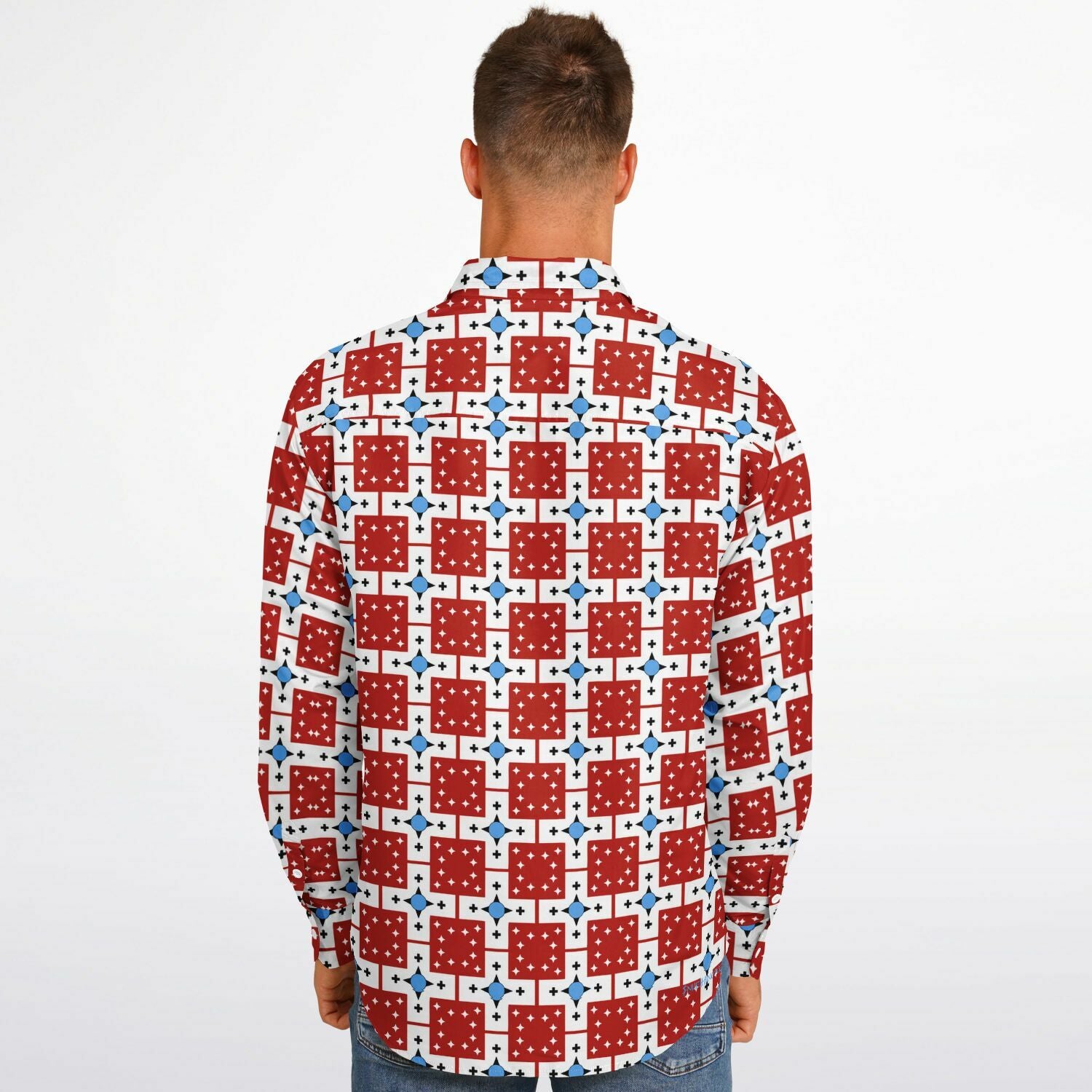 $NiieihiiNookei Long Sleeve Button Down Shirt - AOP