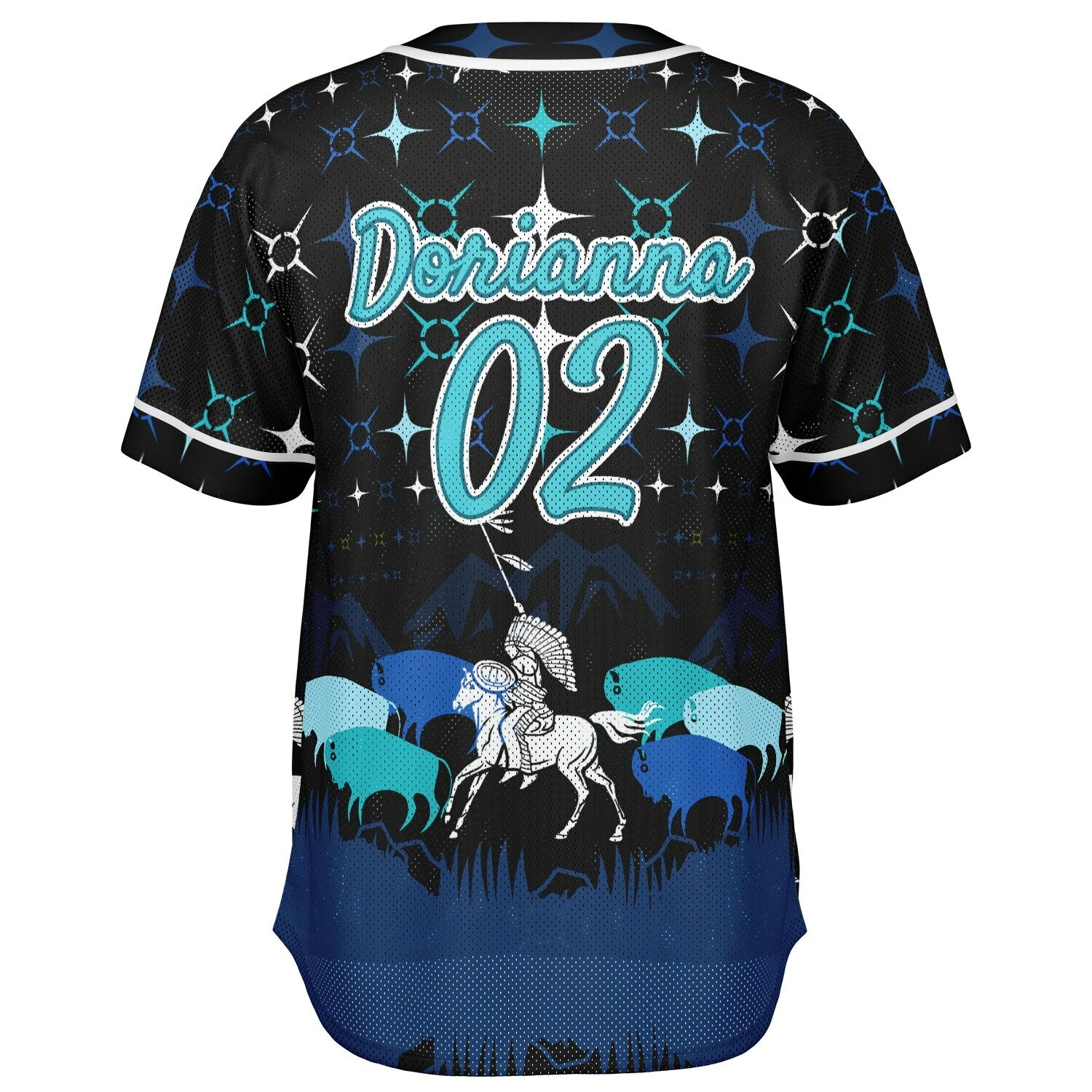 #02 Dorianna Premium Baseball Jersey - AOP