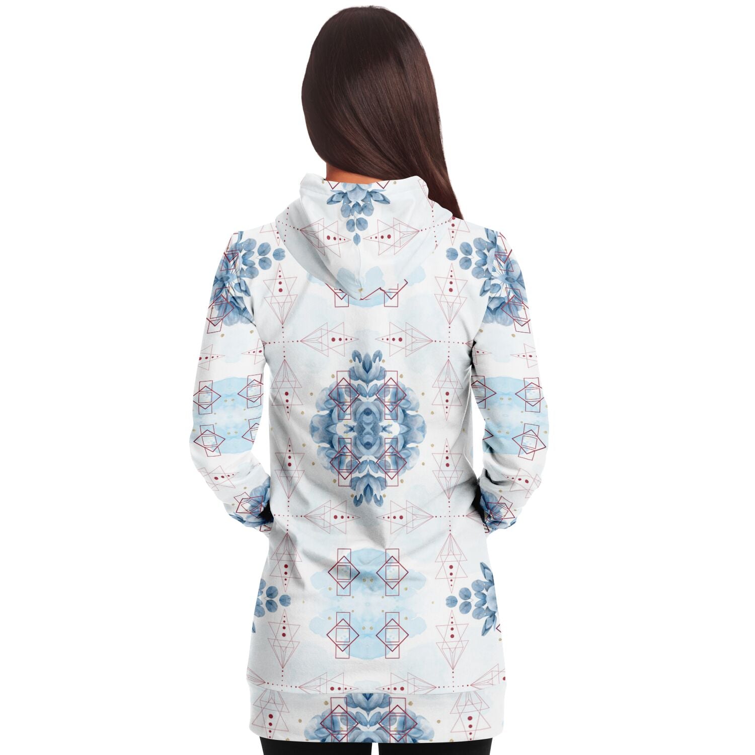 $NiieihiiNookei Fashion Longline Hoodie - AOP