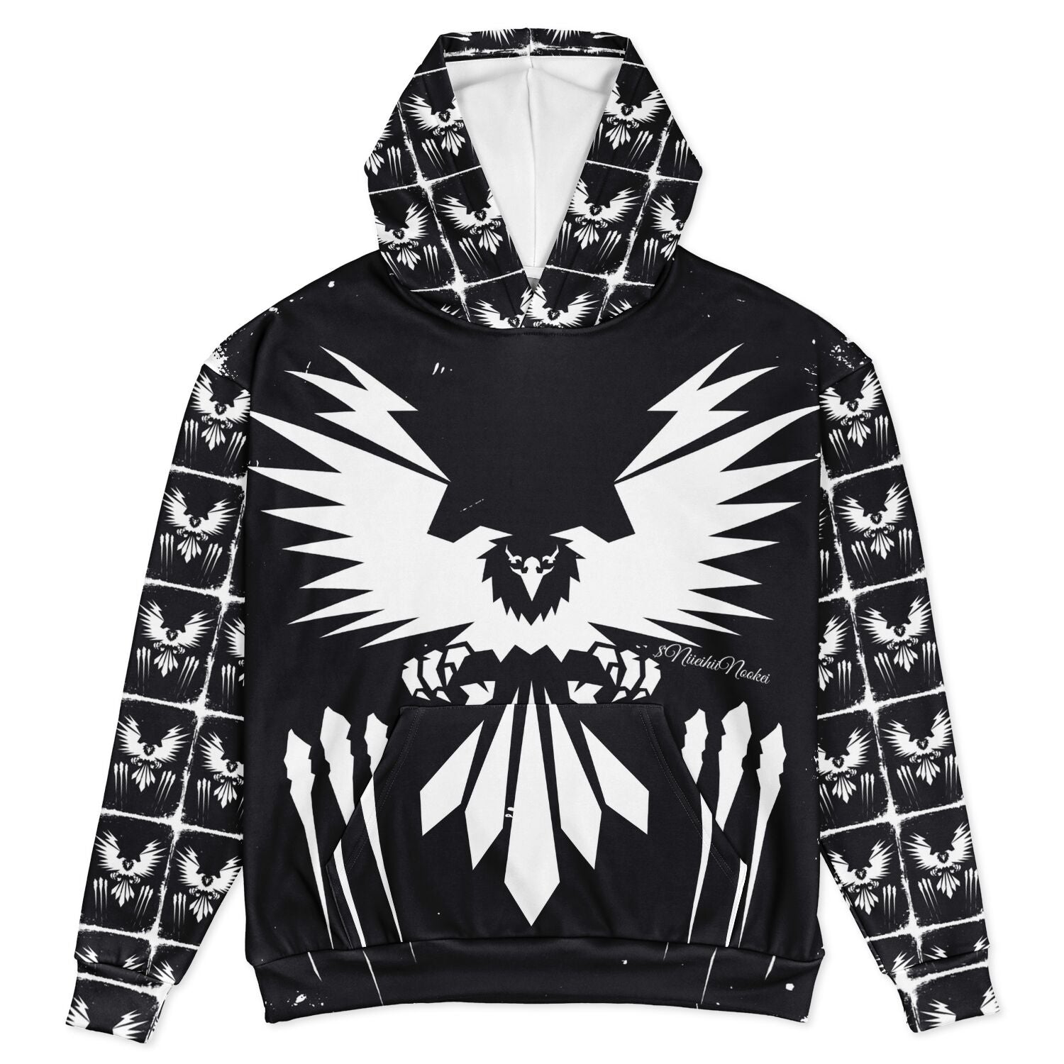 $NiieihiiNookei Graphic Design Heavyweight Oversized Hoodie - AOP
