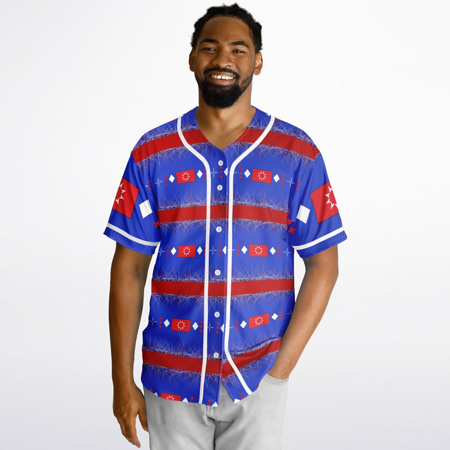 OST Flag design by $NiieihiiNookeiReversible Baseball Jersey - AOP