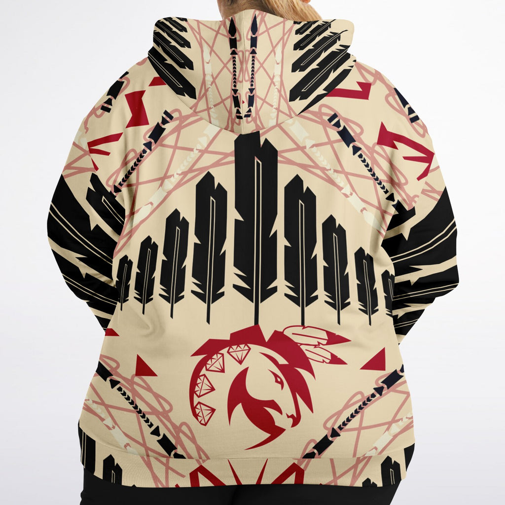 $NiieihiiNookei Plus-size Ziphoodie - AOP