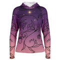 $NiieihiiNookei Floral Sunset Women's Long Sleeve Hooded Performance Shirt - AOP