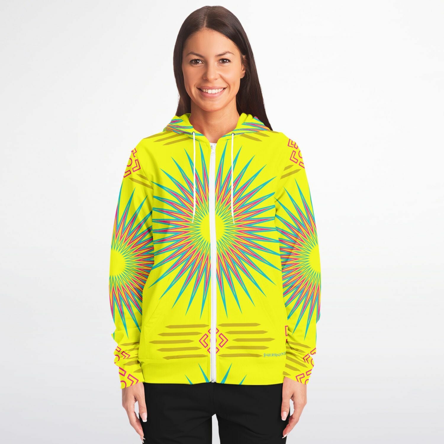 $NiieihiiNookei Fashion Zip-Up Hoodie - AOP