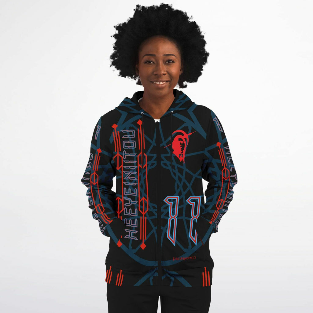 $NiieihiiNookei Athletic Zip-Up Hoodie - AOP