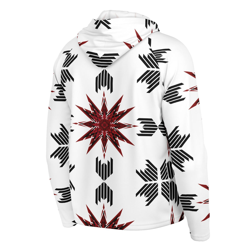 Men's Long Sleeve Hooded Performance Shirt - AOP