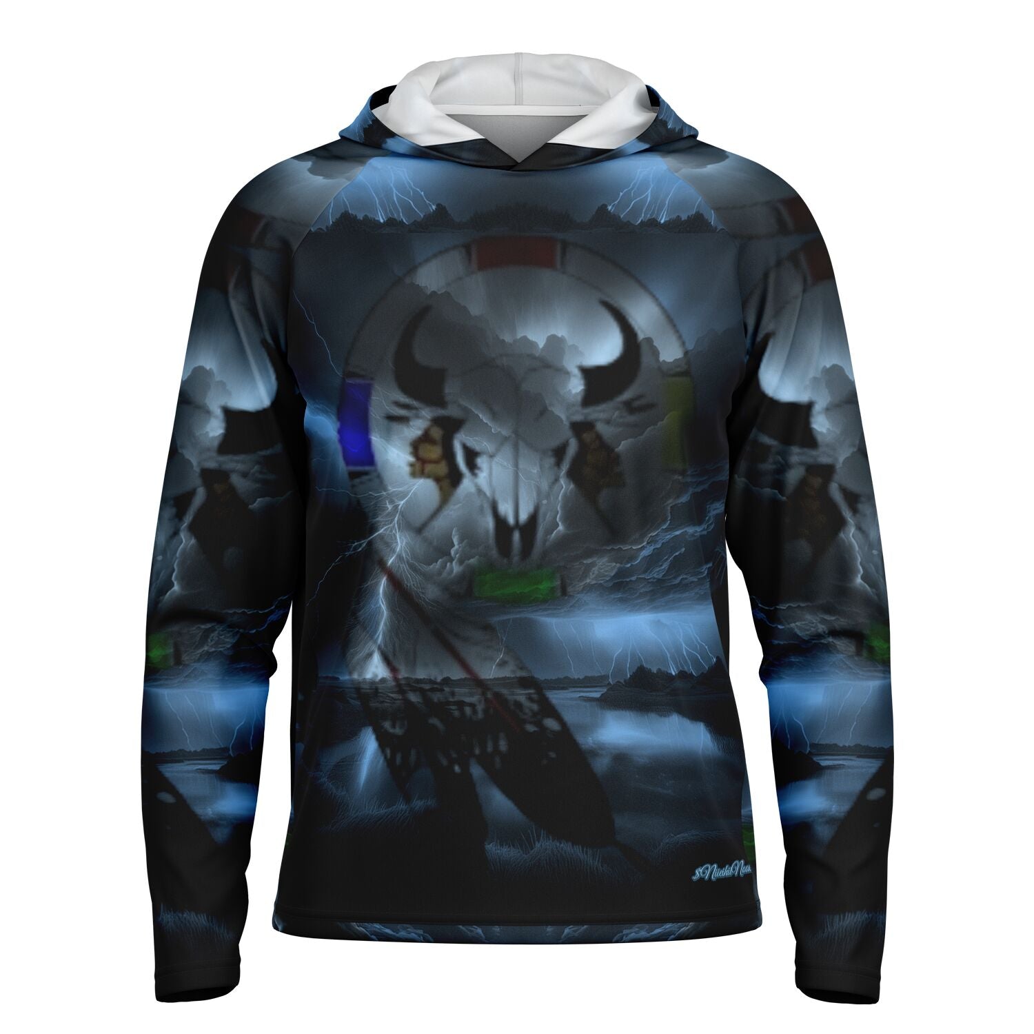 Northern Arapaho Tribe Logo Hooded Performance Shirt - AOP