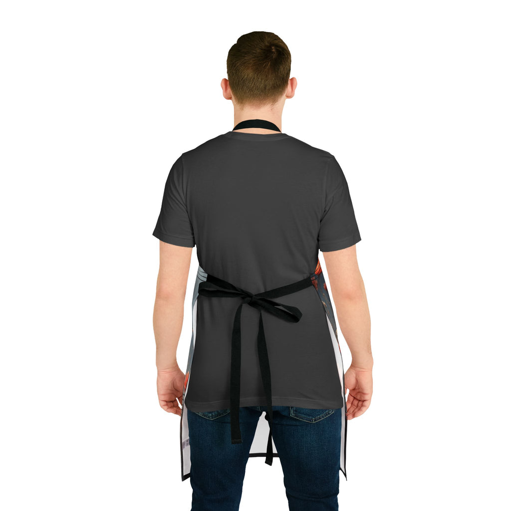 Floral Mountain Reflection Apron — Botanical Camping Chef Apron
