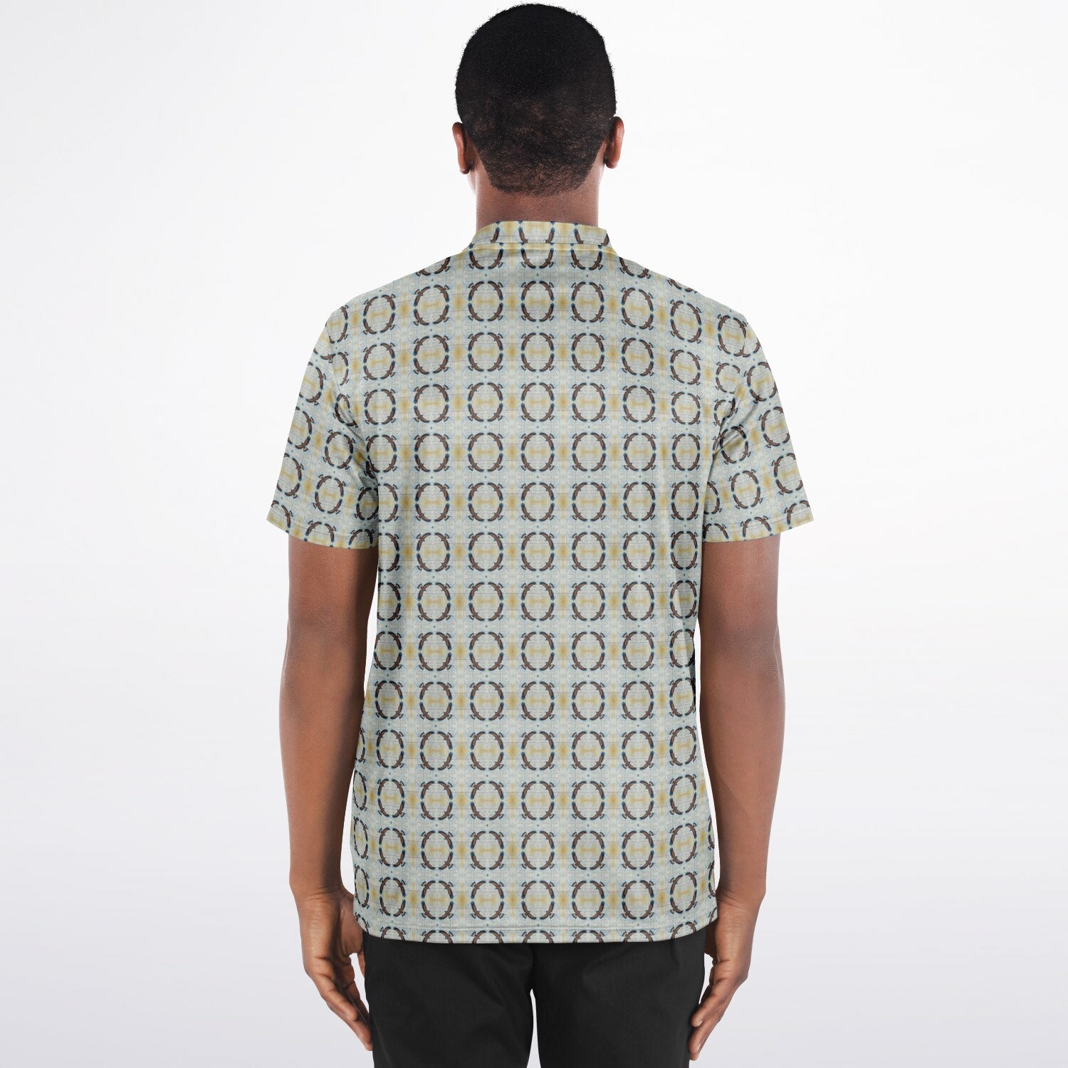 $NiieihiiNookei Blade Collar Polo Shirt - AOP