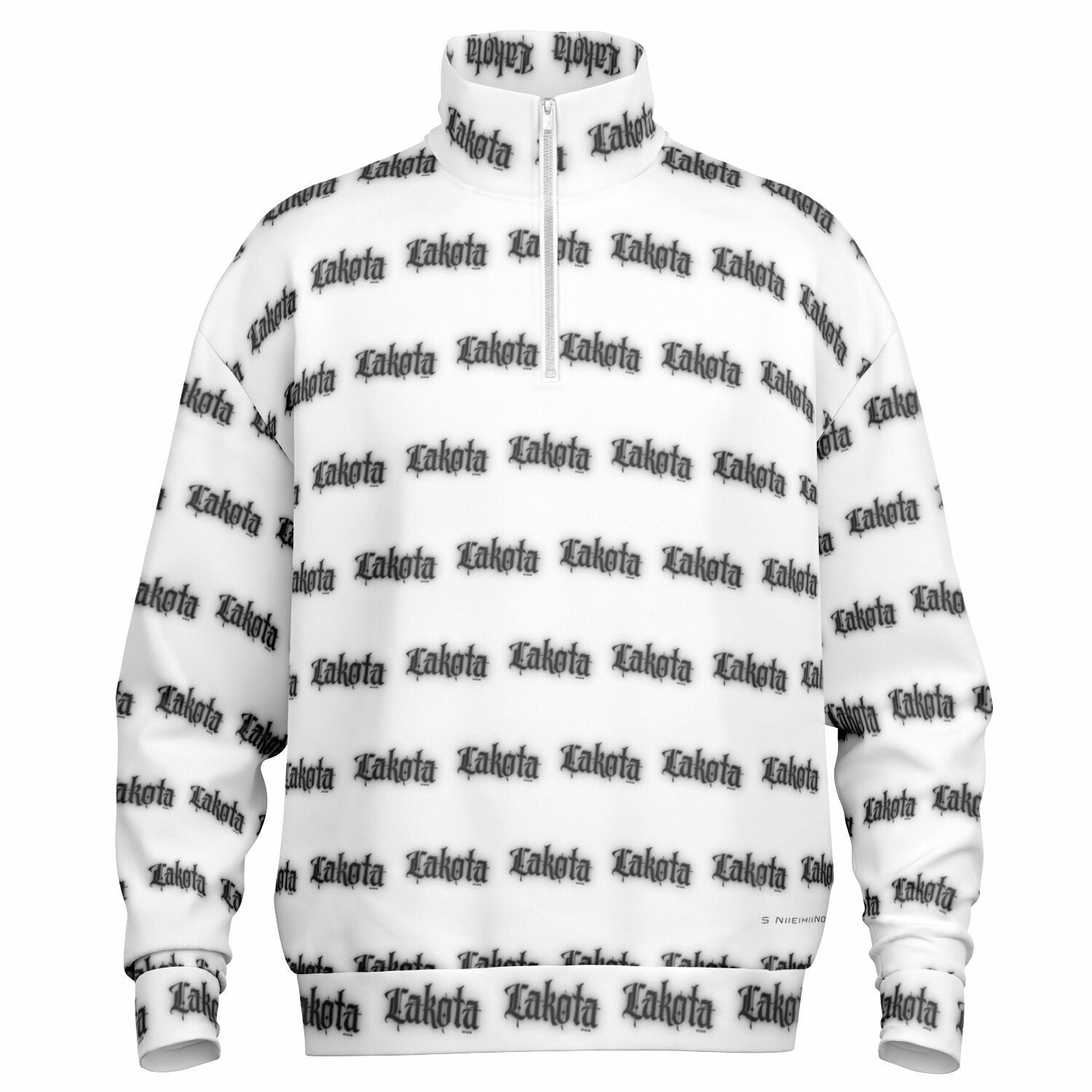 $NiieihiiNookei Heavyweight Oversized Quarter Zip Sweatshirt - AOP