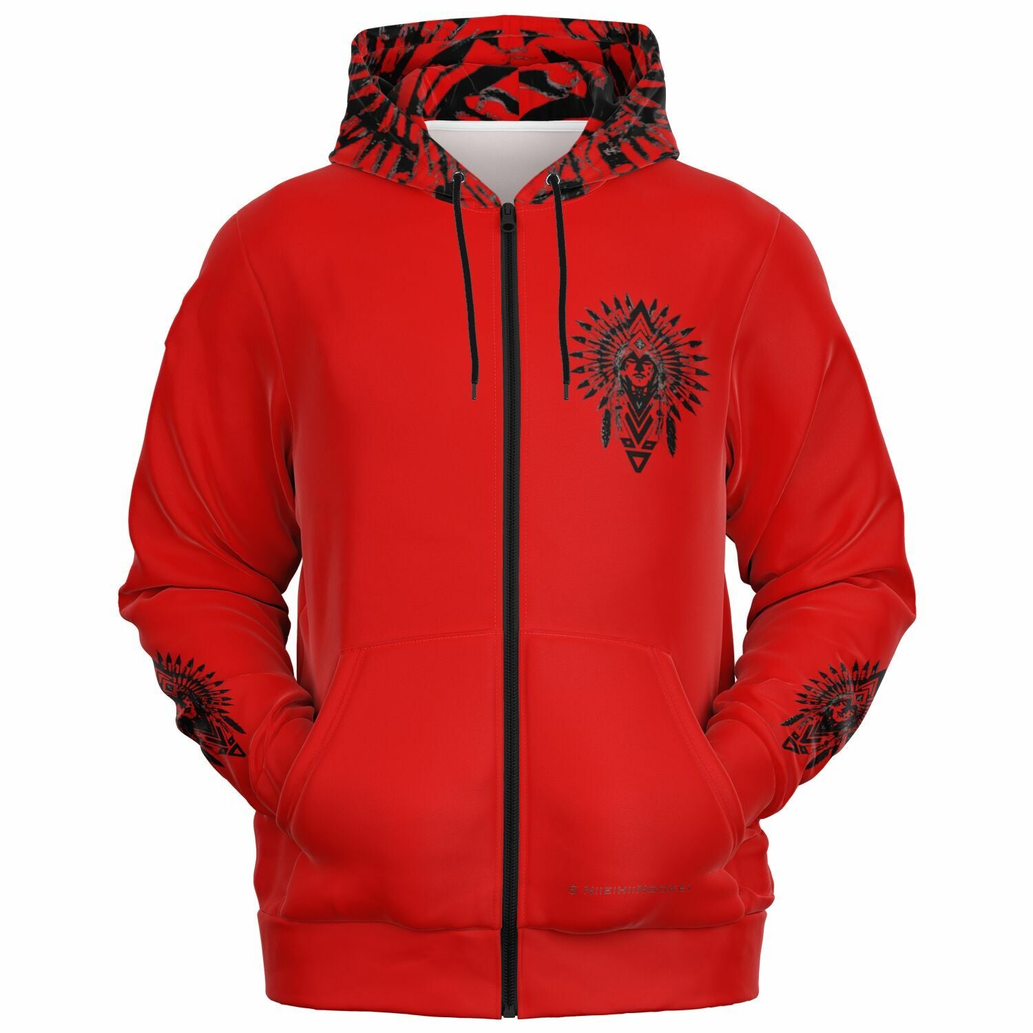 $NiieihiiNookei Athletic Zip-Up Hoodie - AOP