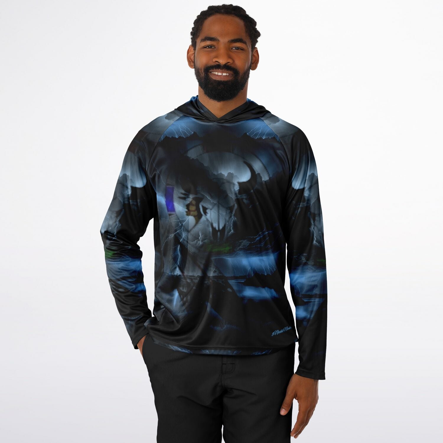 Northern Arapaho Tribe Logo Hooded Performance Shirt - AOP