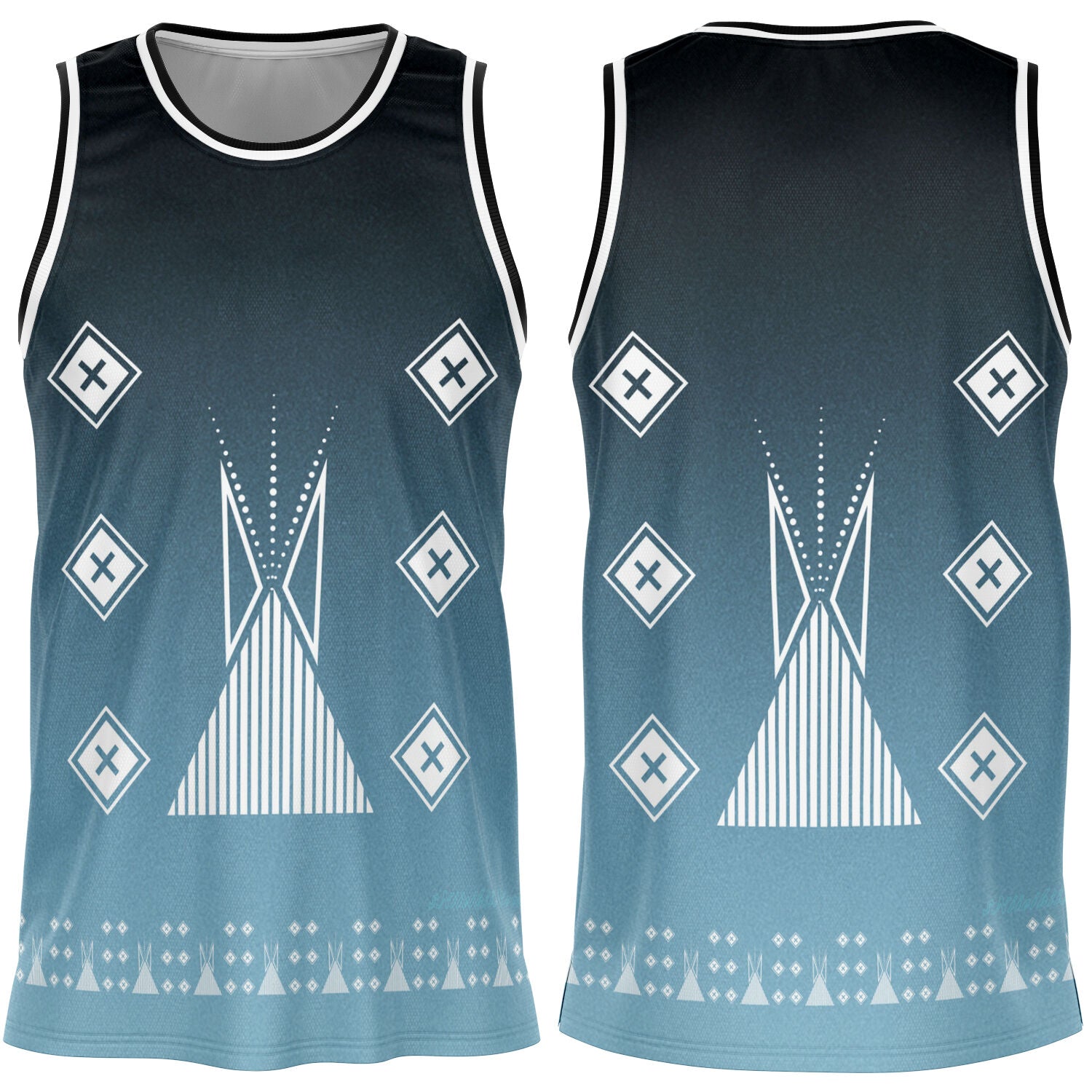 $NiieihiiNookei Basketball Jersey Rib - AOP