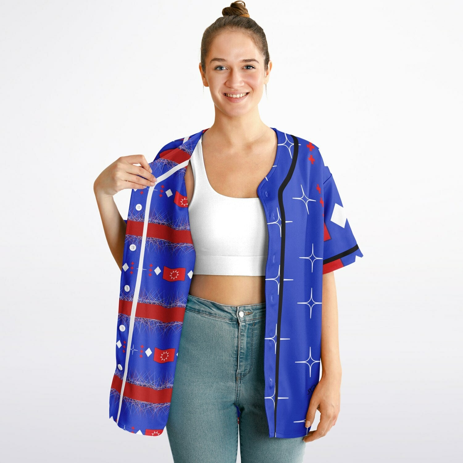 OST Flag design by $NiieihiiNookeiReversible Baseball Jersey - AOP