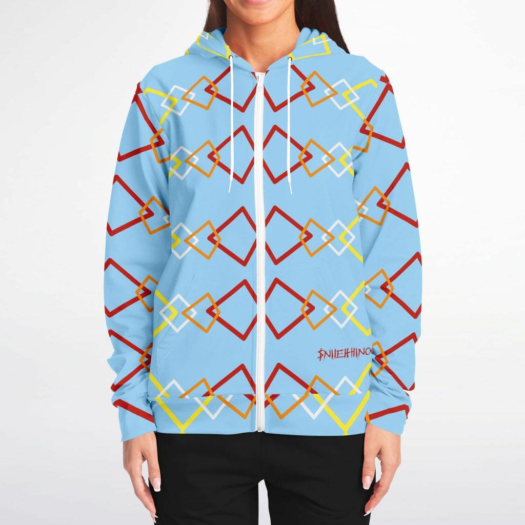 $NiieihiiNookei Athletic Zip-Up Hoodie - AOP