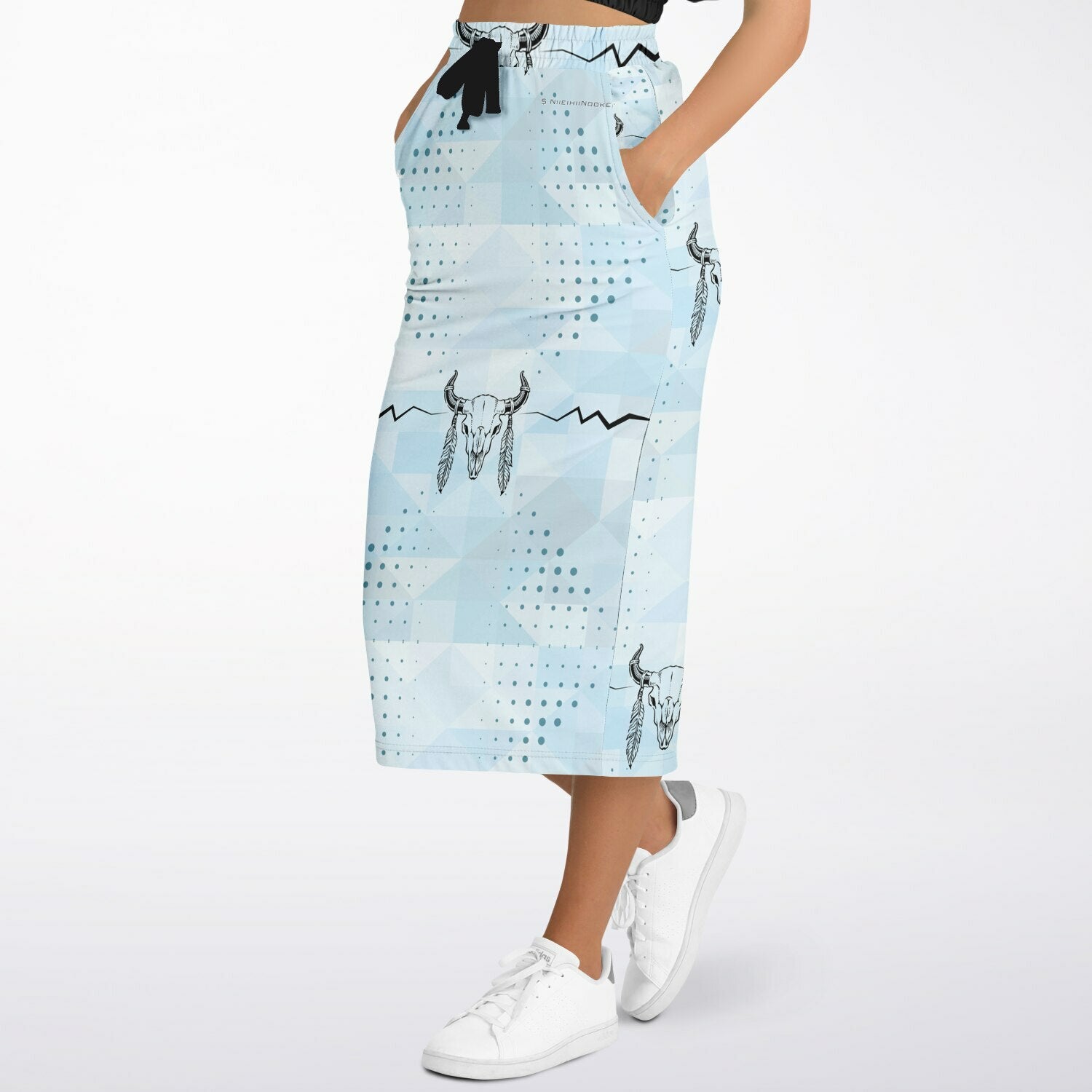 $NiieihiiNookei Athletic Long Pocket Skirt - AOP