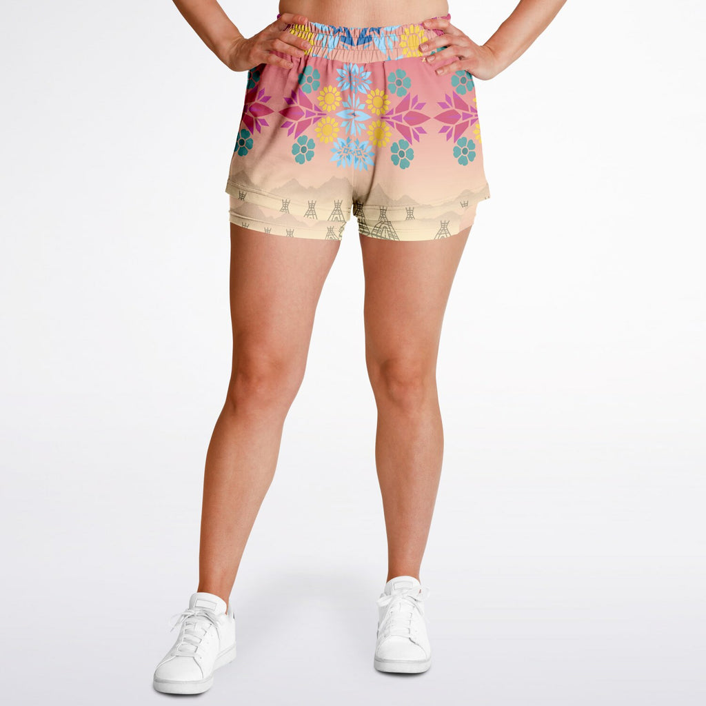 $NiieihiiNookei Women's 2-in-1 Shorts - AOP
