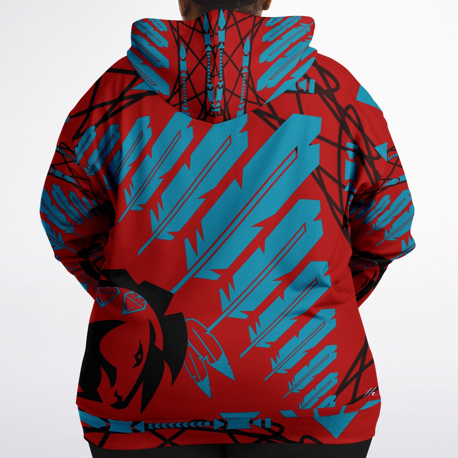 StrengthHonorCourage Plus-size Ziphoodie - AOP