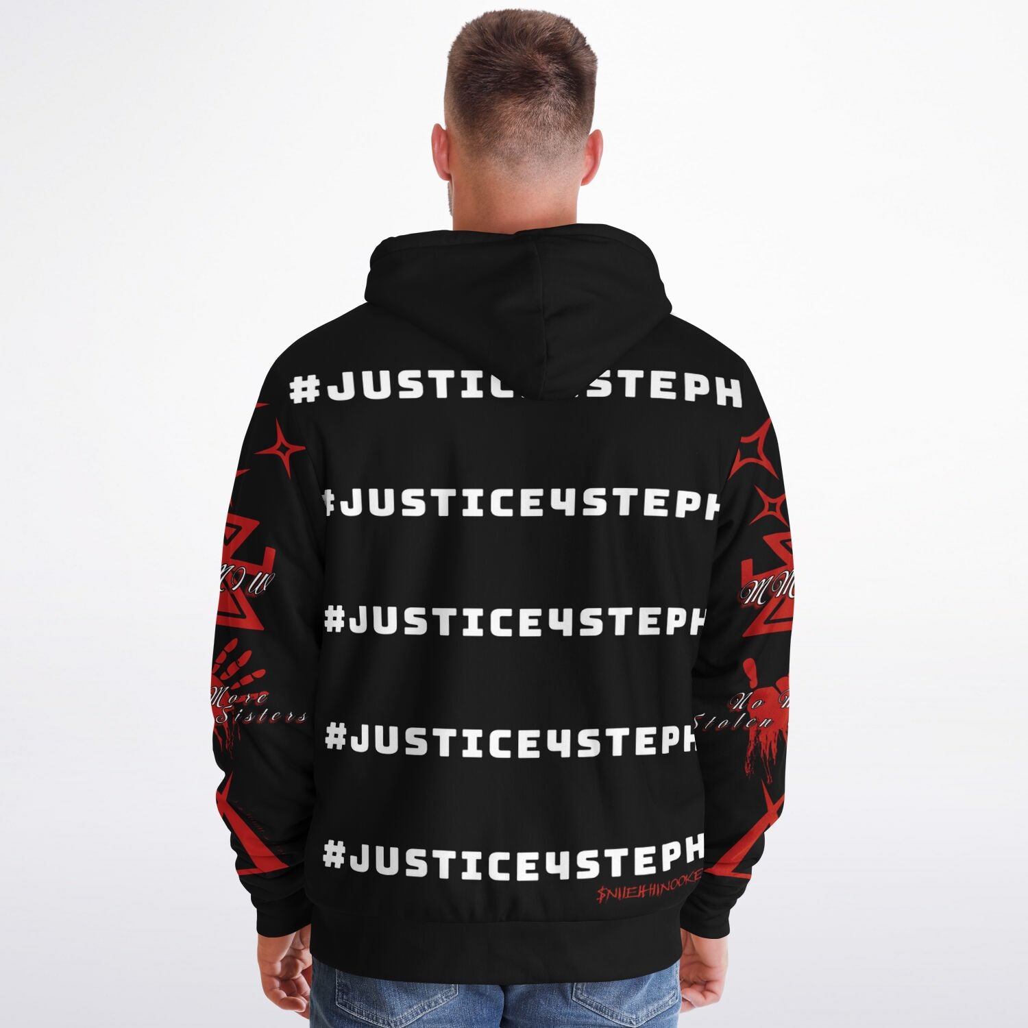 #JUSTICE4STEPH Microfleece Ziphoodie - AOP