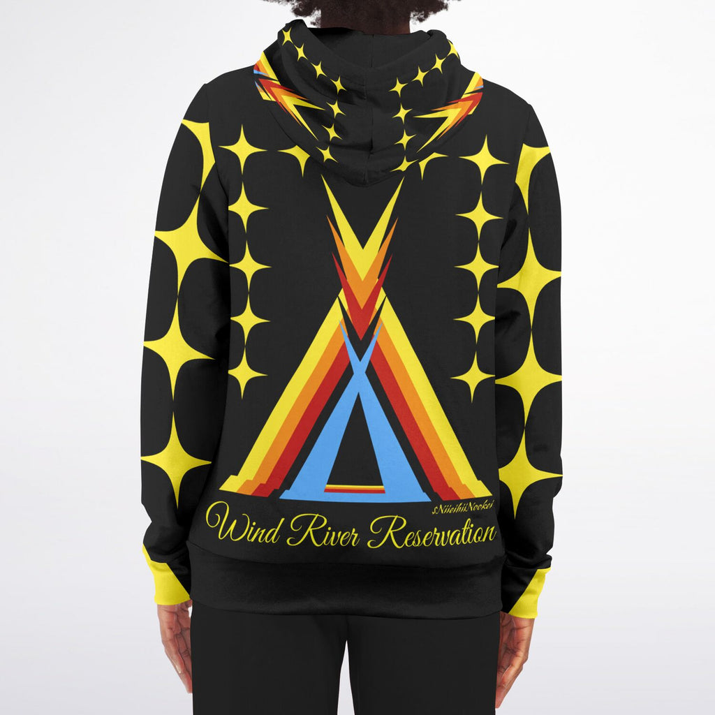 Wind River Reservation Design by $NiieihiiNookei Zip-Up Hoodie - AOP copy