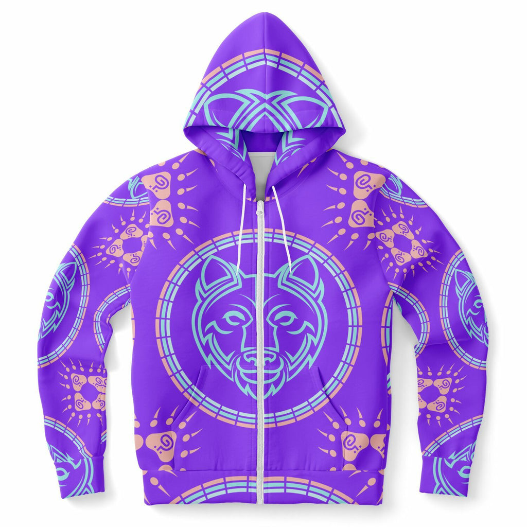 $NiieihiiNookei Bear Fashion Zip-Up Hoodie - AOP